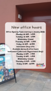 New office hours and instrument collection times for 2025! 